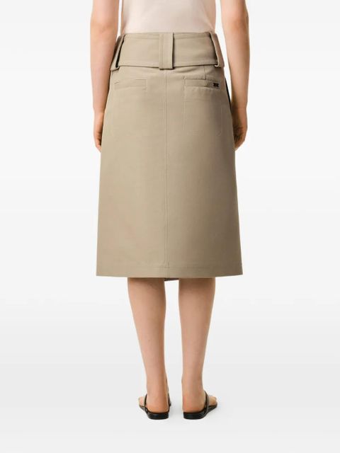 AMI Paris cotton wrap skirt - Neutrals