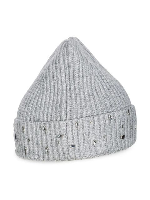 PINKO crystal-embellished beanie hat - Grey - zdjęcie produktu nr 2