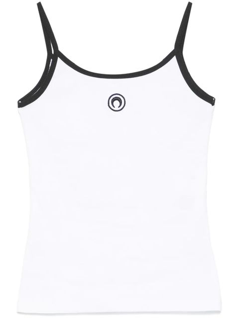 Marine Serre Moon Logo Ribbed tank top - White - zdjęcie produktu nr 1