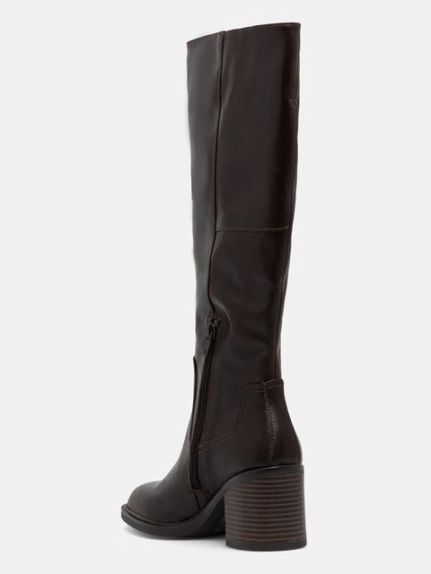 Vagabond Shoemakers kozaki skórzane MERYL damskie kolor brązowy na słupku 6047-001-35