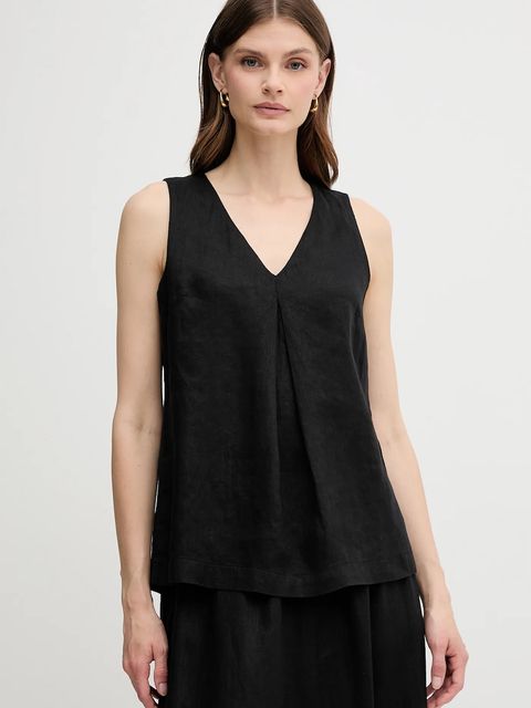 United Colors of Benetton bluzka lniana - zdjęcie produktu nr 1