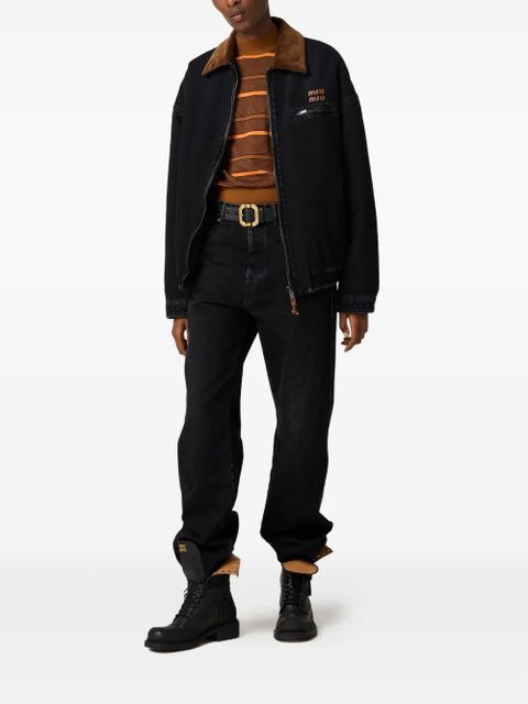 Miu Miu black denim blouson jacket - zdjęcie produktu nr 2