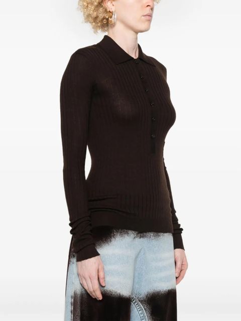 The Attico logo-appliqué sweater - Brown - zdjęcie produktu nr 2