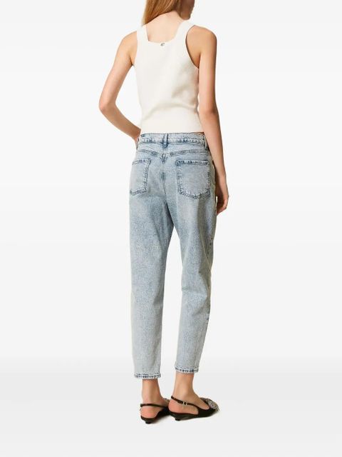 TWINSET sequin-embellished denim jeans - Blue