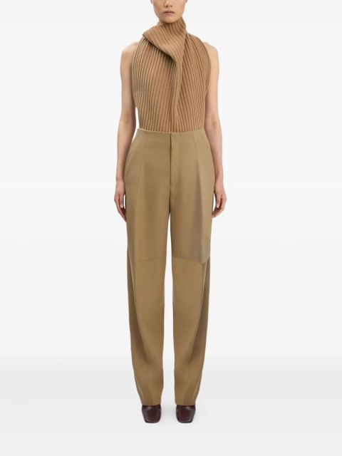 Victoria Beckham pleated panel trousers - Neutrals