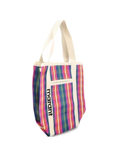 ISABEL MARANT Darwen striped tote bag - Blue