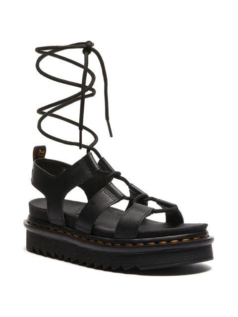 Dr. Martens sandały skórzane Nartilla damskie kolor czarny na platformie DM31617001