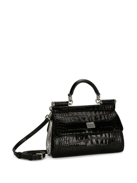 Dolce & Gabbana KIM DOLCE&GABBANA small Sicily double-face top-handle bag - Black