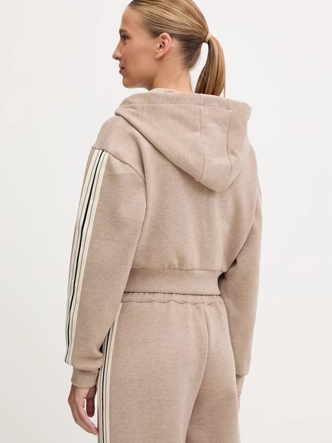 Guess bluza z domieszką wełny MURIEL damska kolor beżowy z kapturem z aplikacją V5BQ17 KCX52 - zdjęcie produktu nr 2