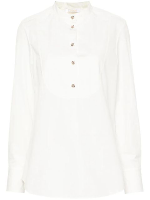 Chloé sculpted-buttons cotton shirt - White - zdjęcie produktu nr 1