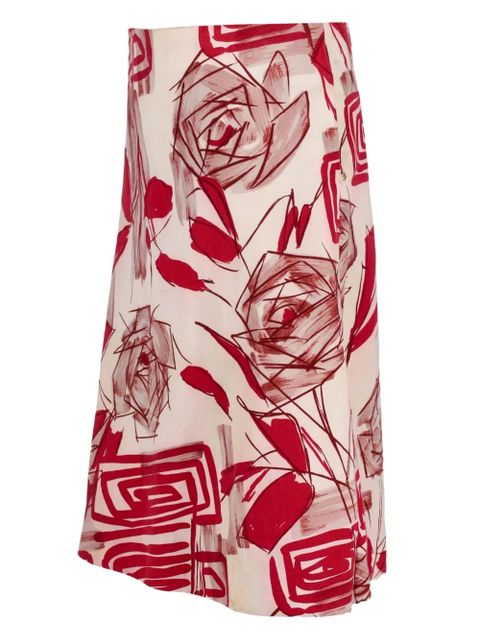 Marni Pre-Owned floral-print skirt - Pink - zdjęcie produktu nr 2