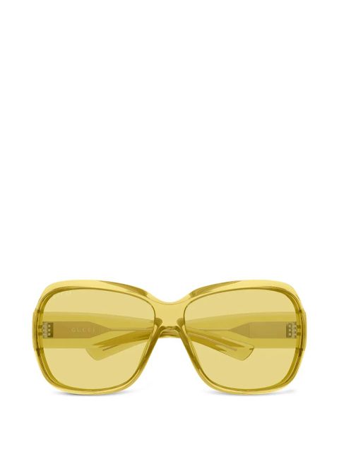 Gucci Eyewear oversized geometric-frame sunglasses - Yellow - zdjęcie produktu nr 1