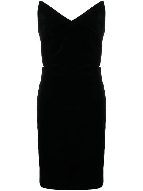 LOEWE bustier velvet strapless dress - Black - zdjęcie produktu nr 1