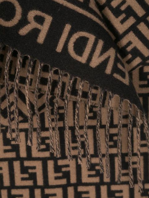 FENDI jacquard FF-motif scarf - Black - zdjęcie produktu nr 2