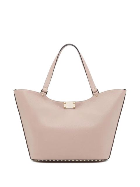 Valentino Garavani Rockstud grainy calfskin shopping bag - Pink - zdjęcie produktu nr 2