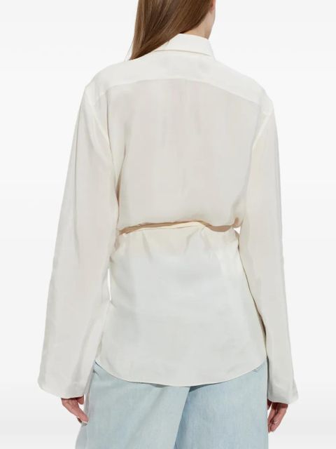 Maison Margiela tie-waist shirt - Neutrals