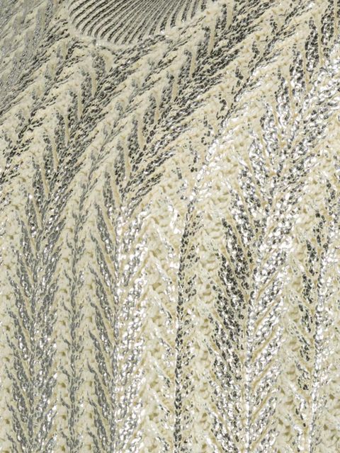 Rabanne textured-knit sleeveless top - Neutrals