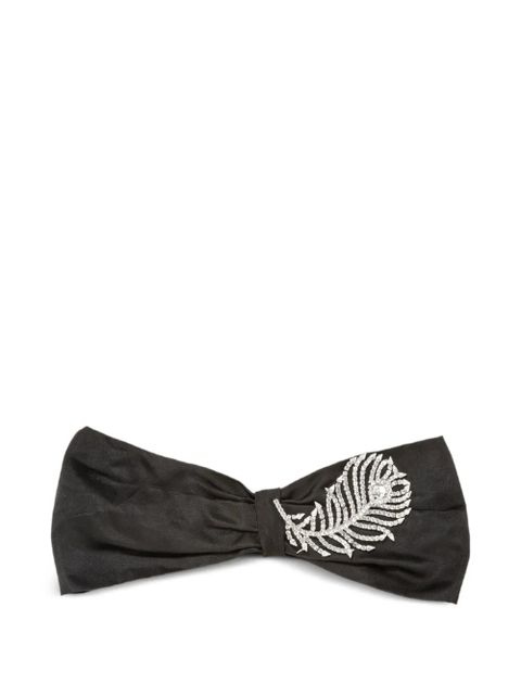 Jennifer Behr feather-motif headband - Black - zdjęcie produktu nr 1