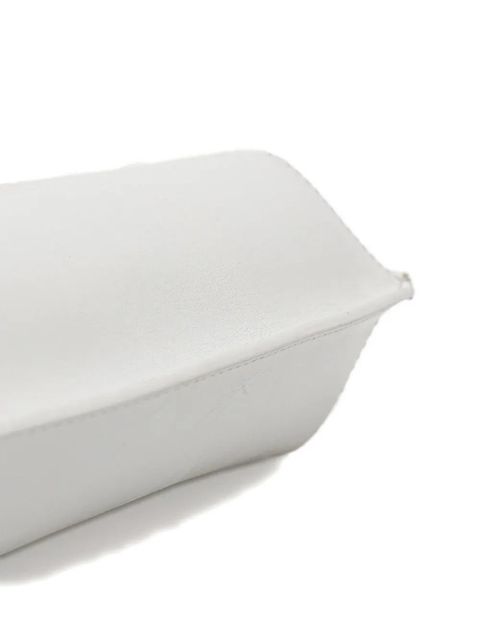 BY FAR Rachel crescent leather tote bag - White