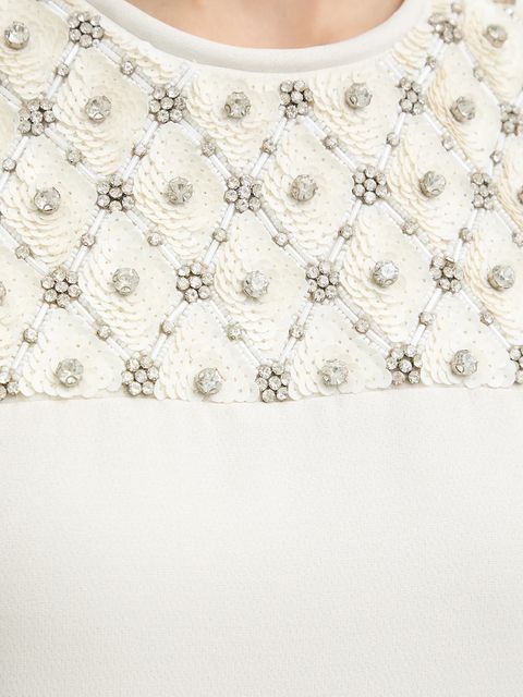 Luisa Spagnoli sukienka kolor beżowy mini prosta 542412