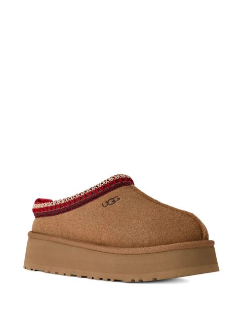UGG Tazz platform-sole embroidered loafers - Brown