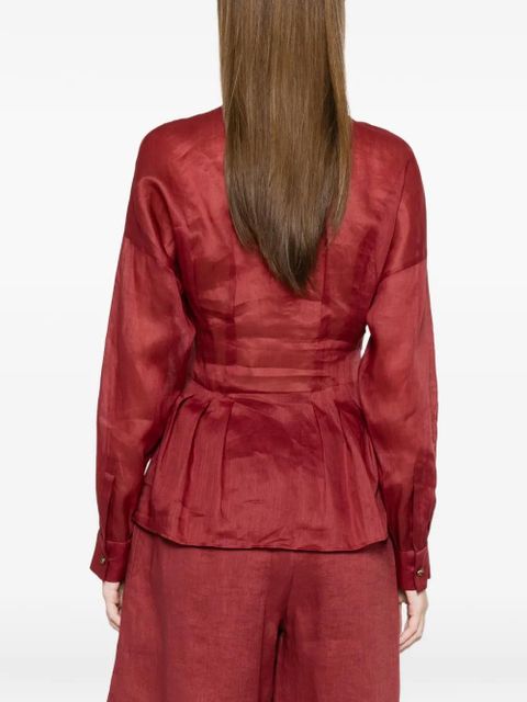 Max Mara pleated shirt - Red