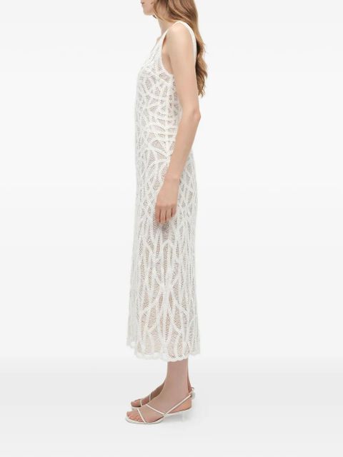 Simkhai Leonora macramé midi dress - White
