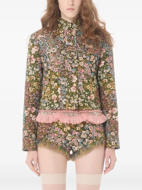 Valentino Garavani floral print jacket - Green