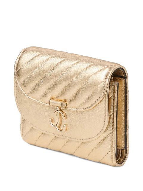 Jimmy Choo Curve Marinda quilted wallet - Gold