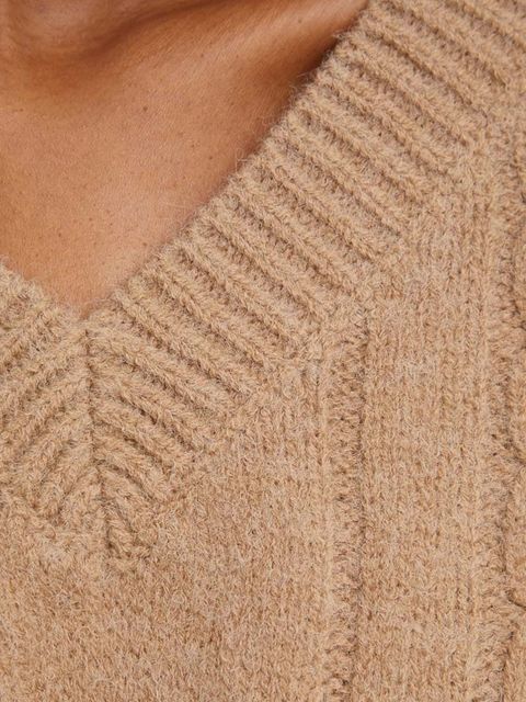 Answear.LAB sweter z dodatkiem wełny damski kolor brązowy