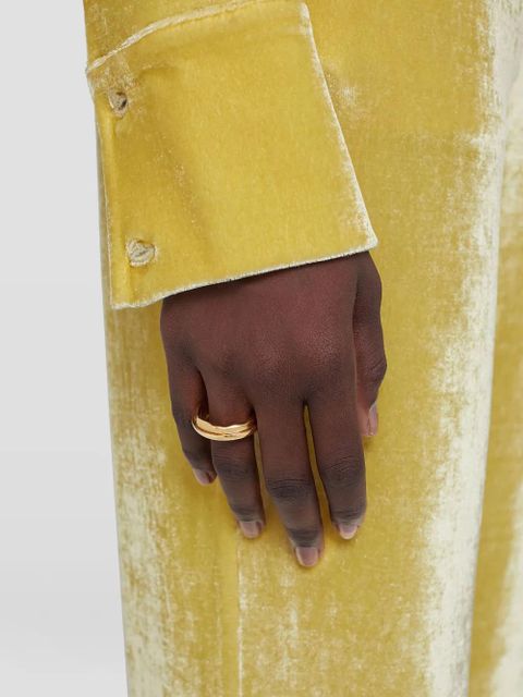 Jil Sander logo-engraved band ring - Yellow