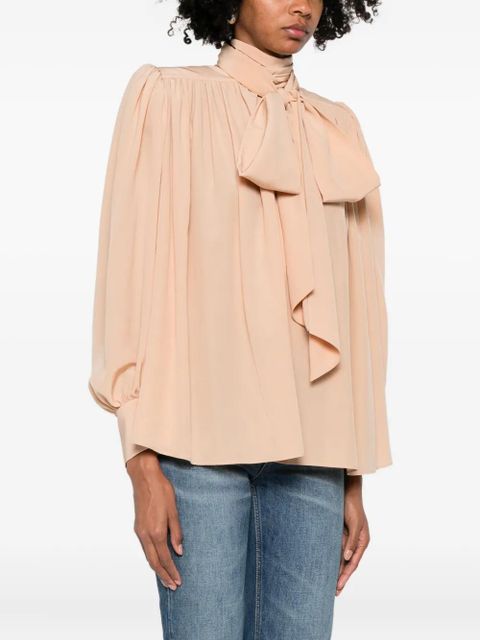 Chloé pussy-bow long-sleeve blouse - Neutrals - zdjęcie produktu nr 2