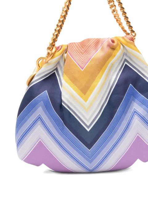 Missoni wave silk drawstring chain tote bag - Blue - zdjęcie produktu nr 2