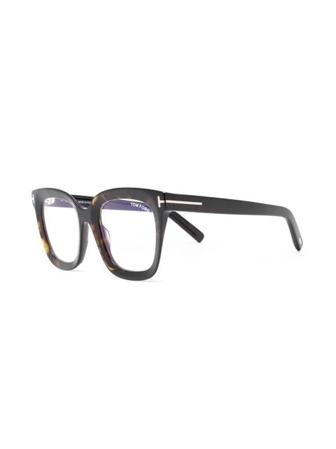 TOM FORD Eyewear side logo-plaque detail glasses - Brown - zdjęcie produktu nr 2