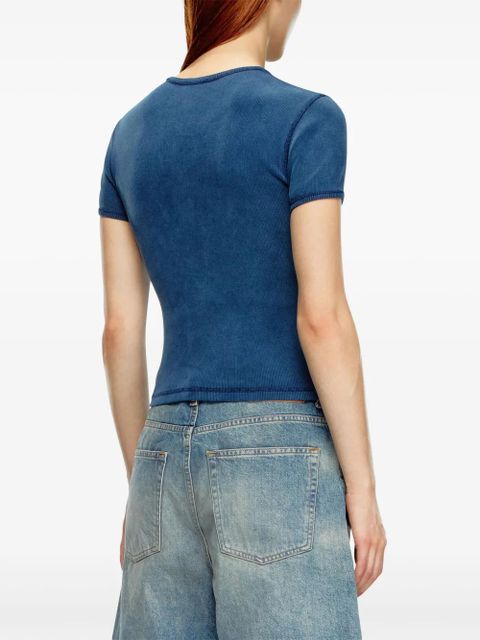 Diesel T-Ele-Long-P2 cotton T-shirt - Blue