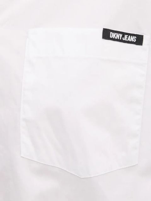 Dkny koszula bawełniana damska kolor biały relaxed z kołnierzykiem klasycznym E31M1RDM