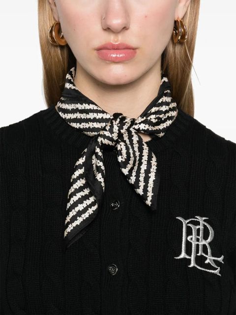 Lauren Ralph Lauren logo-embroidered cardigan - Black