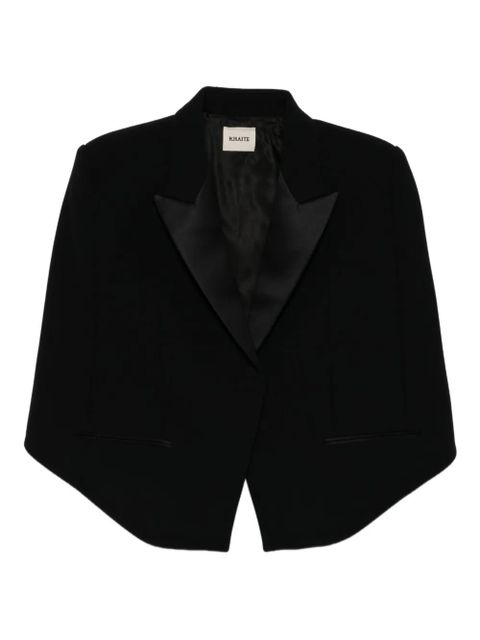 KHAITE satin-lapel cropped jacket - Black - zdjęcie produktu nr 1