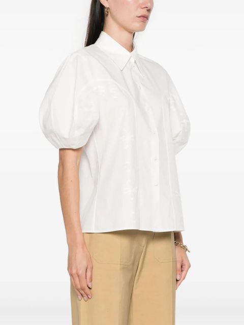 Chloé embroidery-detail poplin shirt - White