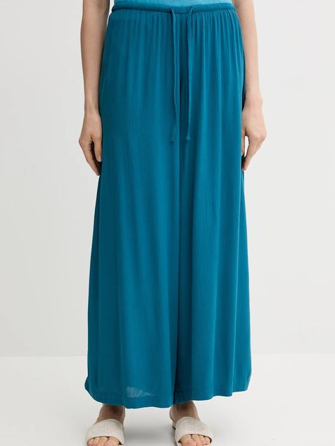 United Colors of Benetton spodnie damskie kolor turkusowy szerokie high waist 4VW95F00C - zdjęcie produktu nr 1