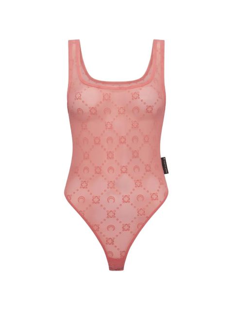 Marine Serre flocked bodysuit - Pink - zdjęcie produktu nr 1