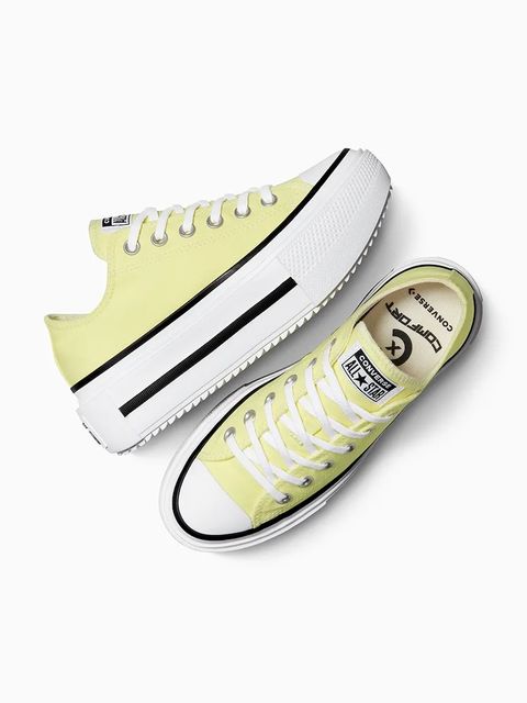 Converse tenisówki Chuck Taylor All Star Lift Double Stack damskie kolor żółty A16283C