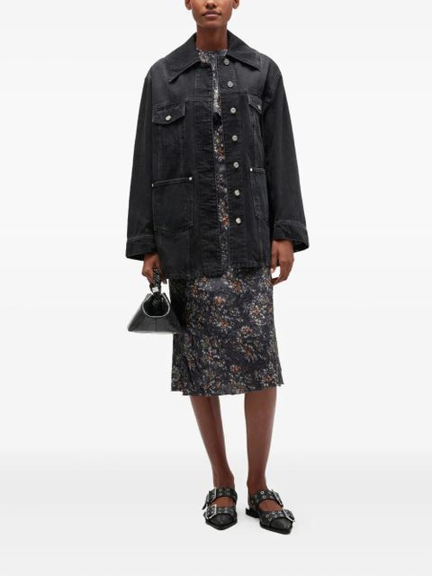 GANNI buttoned denim jacket - Black - zdjęcie produktu nr 2