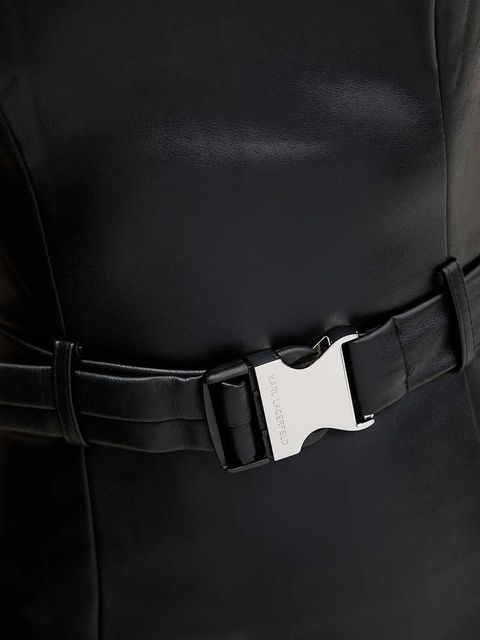 Karl Lagerfeld Jeans sukienka kolor czarny midi prosta A4W13014