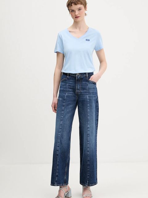 Hugo Blue t-shirt bawełniany Classic V_B - zdjęcie produktu nr 1