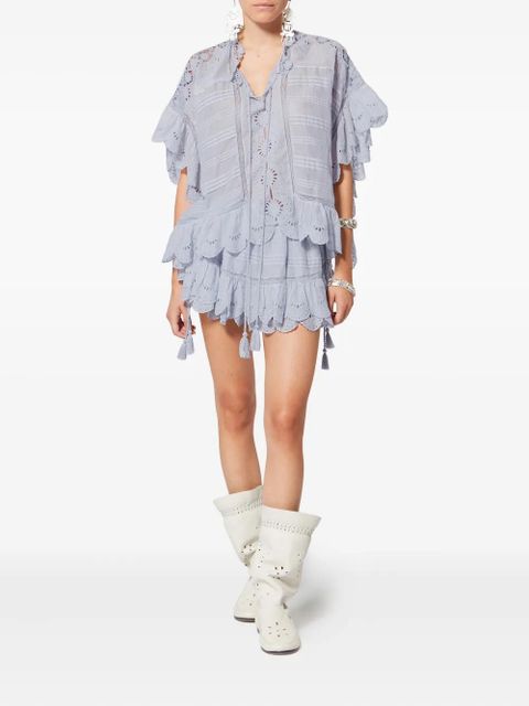 MARANT ÉTOILE PAYTON ruffled top - Blue