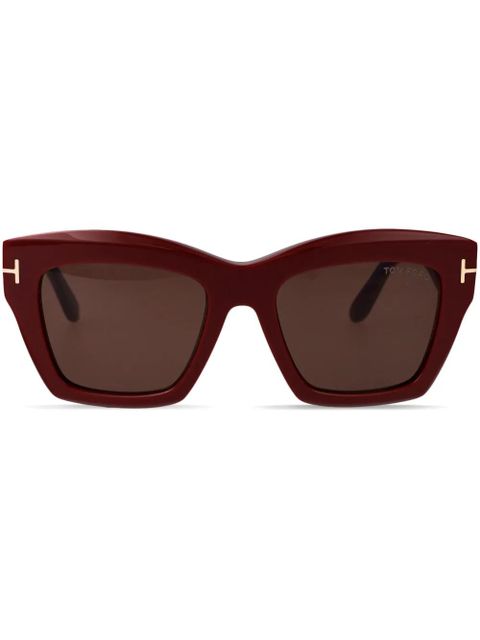 TOM FORD Eyewear square-frame sunglasses - Red - zdjęcie produktu nr 1