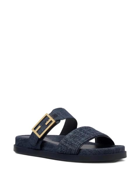 FENDI Feel FF double-strap sandals - Blue - zdjęcie produktu nr 2