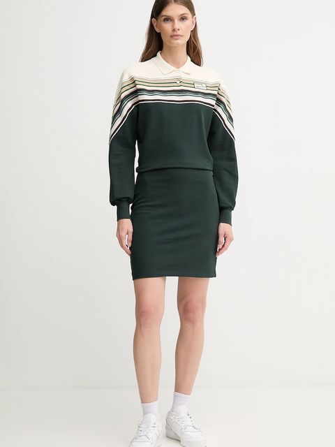 Lacoste sukienka kolor zielony mini rozkloszowana EF5408