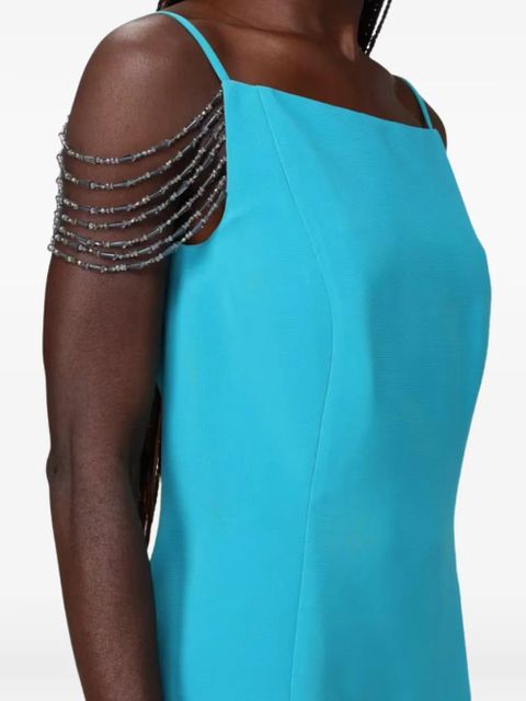 PINKO chain-embellished midi dress - Blue